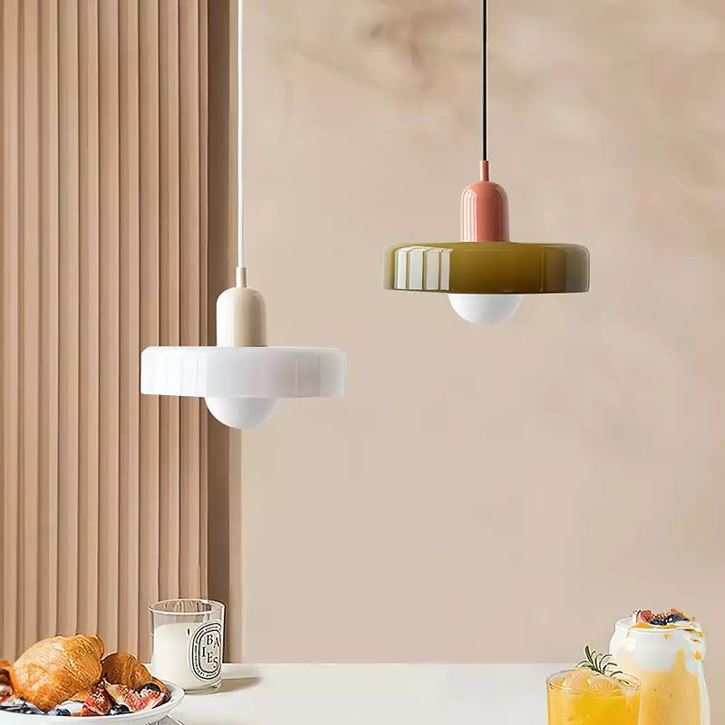 Bauhaus Glass Pendant Light Colourful Modern Hanging Light
