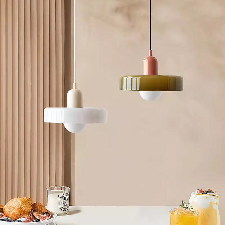 Bauhaus Glass Pendant Light Colourful Modern Hanging Light