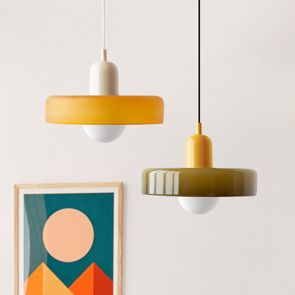Bauhaus Glass Pendant Light Colourful Modern Hanging Light