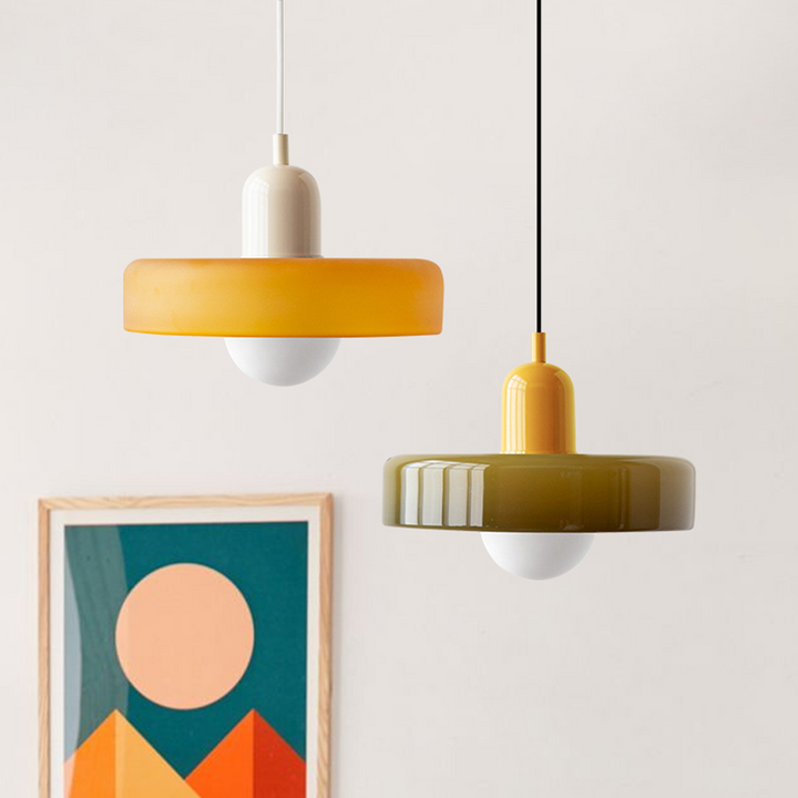 Bauhaus Glass Pendant Light Colourful Modern Hanging Light