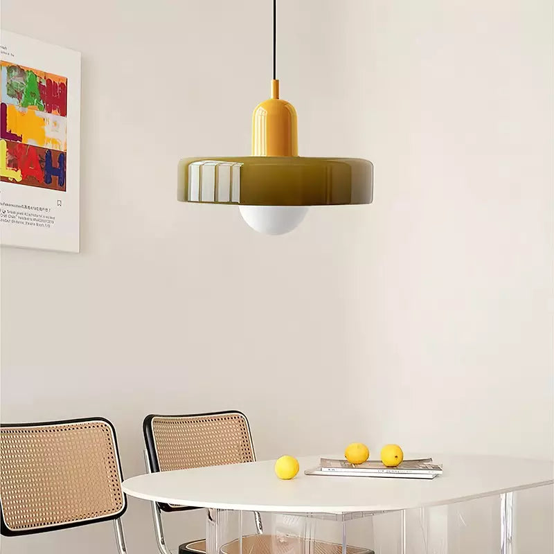 Bauhaus Glass Pendant Light Colourful Modern Hanging Light