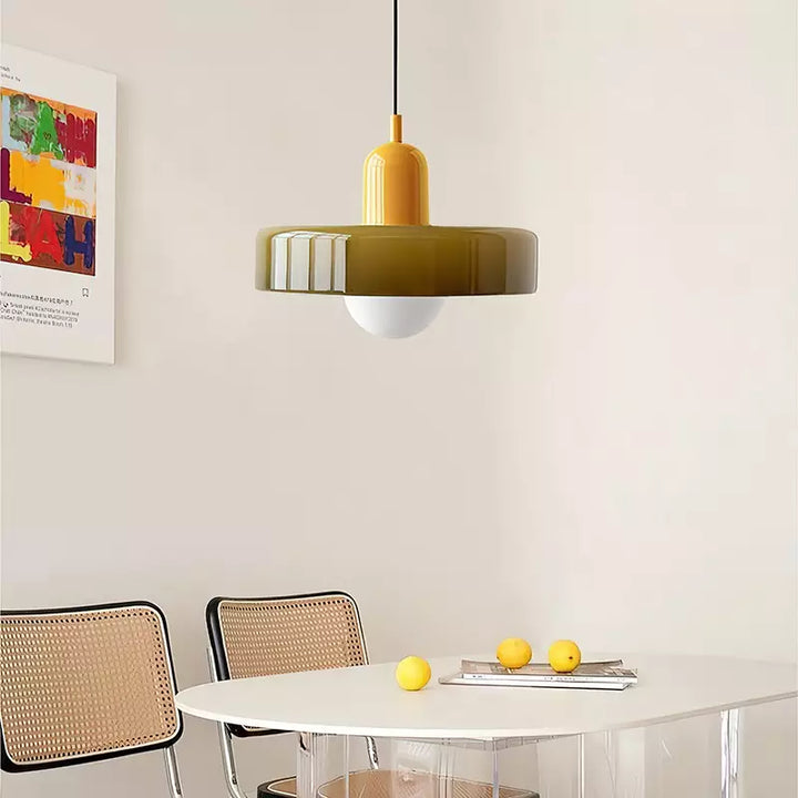 Bauhaus Glass Pendant Light Colourful Modern Hanging Light