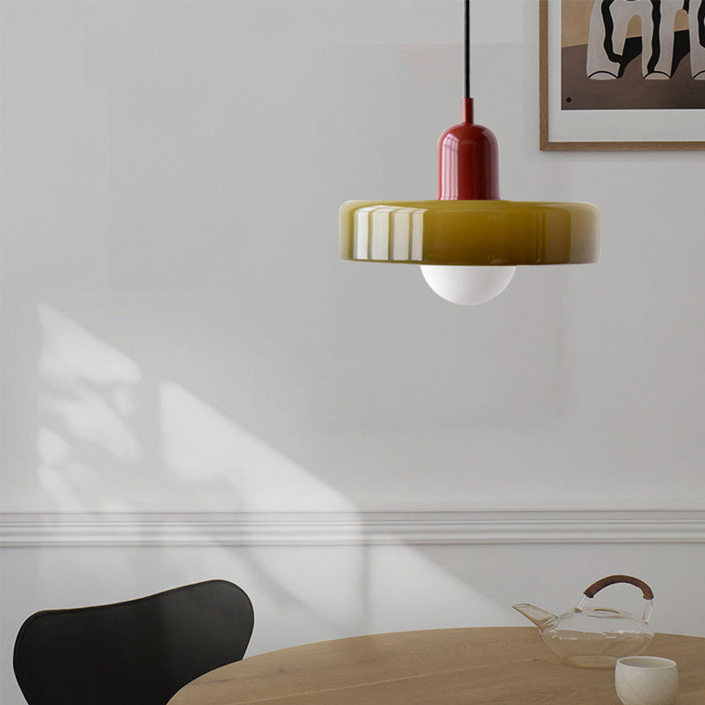 Bauhaus Glass Pendant Light Colourful Modern Hanging Light