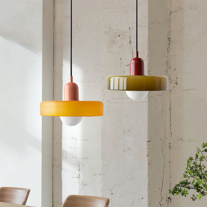 Bauhaus Glass Pendant Light Colourful Modern Hanging Light